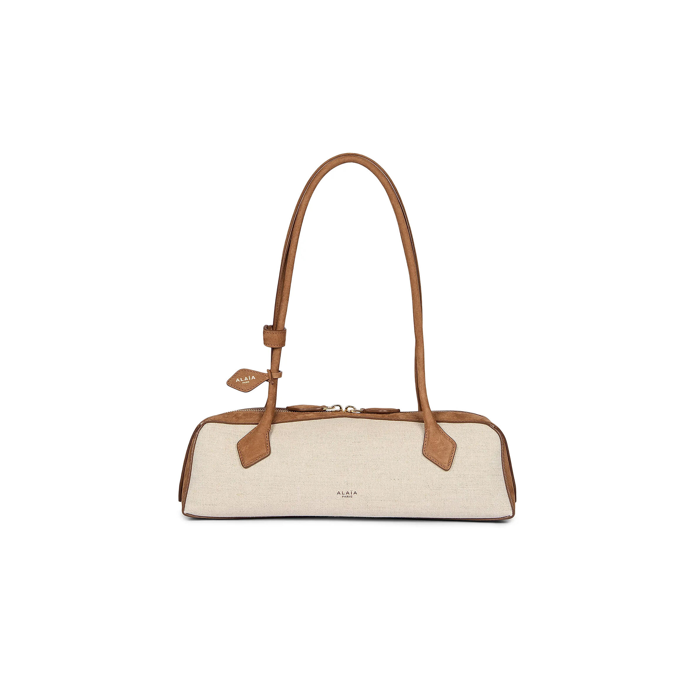 ALAÏA TECKEL MEDIUM LEATHER BAGUETTE BAG (33*11*10cm) 